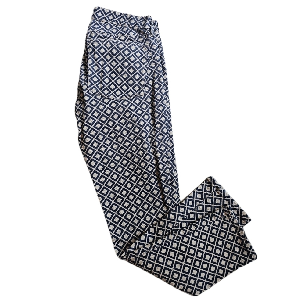 J Crew Blue Geometric Pants Size 27 - Picture 3 of 3